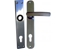 Štít dveřní hranatý bez kliky 90 mm vložka hliník (balení 20 párů) (003905)